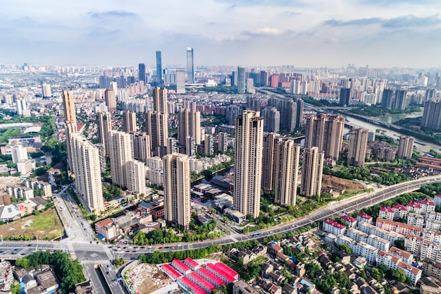 a bird's eye view of shanghai