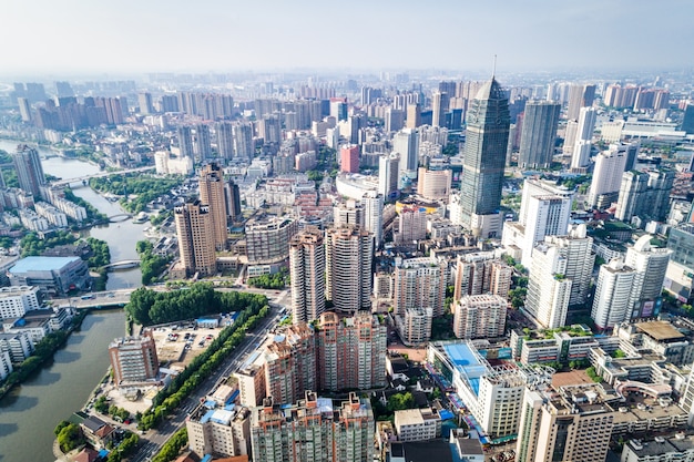 a bird's eye view of shanghai