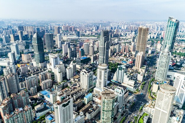 a bird's eye view of shanghai