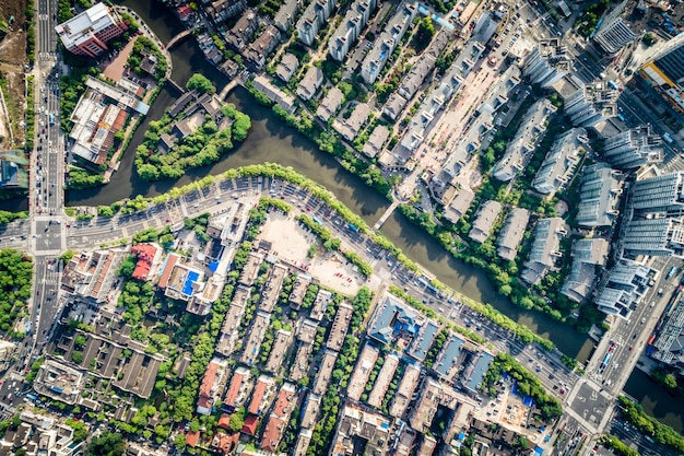 a bird's eye view of shanghai