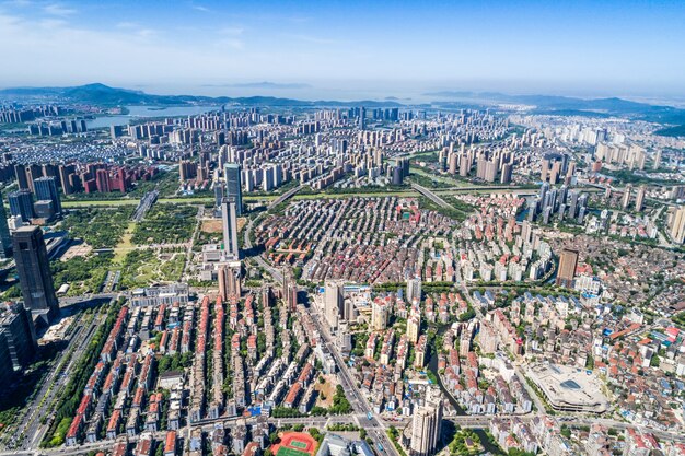 a bird's eye view of shanghai