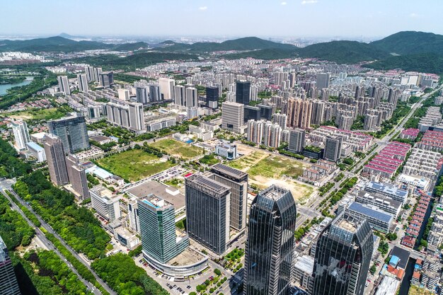 a bird's eye view of shanghai