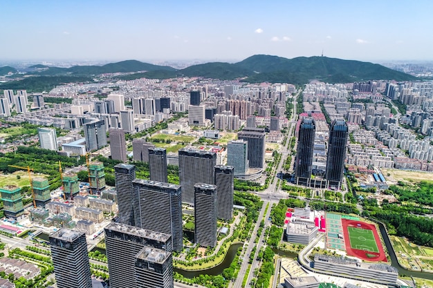 a bird's eye view of shanghai