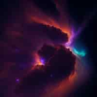 Free photo the birth of a supernova nebula ai generation created a fantastic illustration of the big bang explosion of the universe generative ai