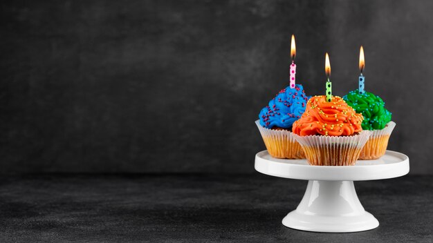 Birthday party cupcakes assortment