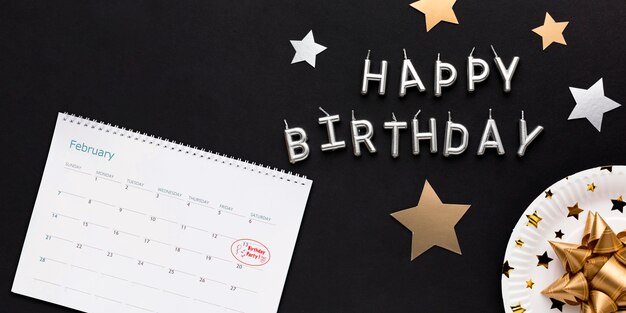 Birthday reminders in calendar and plate