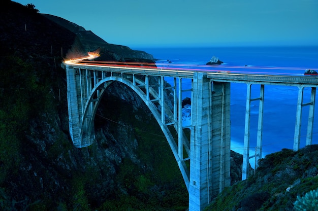 Bixby Bridge as the famous landmark in Big Sur California.