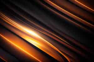 Free photo black background with orange lines and a light pattern