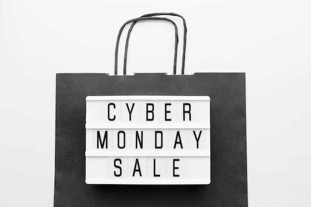 Black bag cyber monday concept