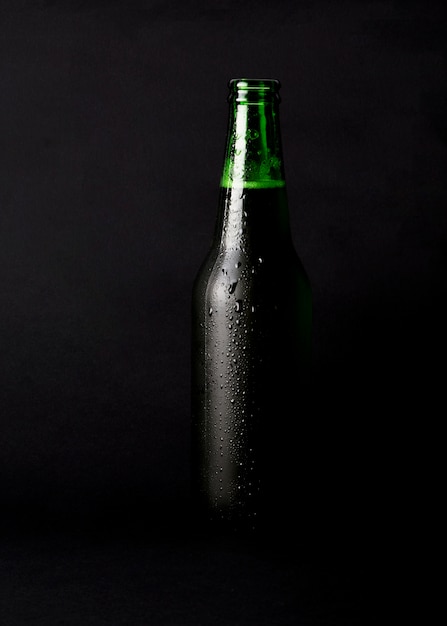 Black beer bottle