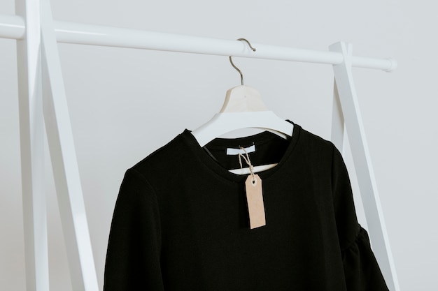 Free photo black blouse in store