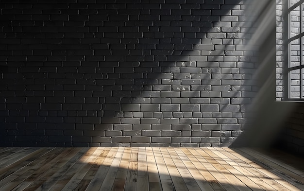 Black brick wall surface texture