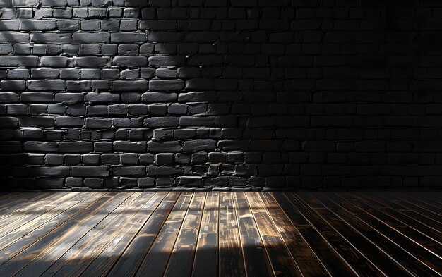 Black brick wall surface texture