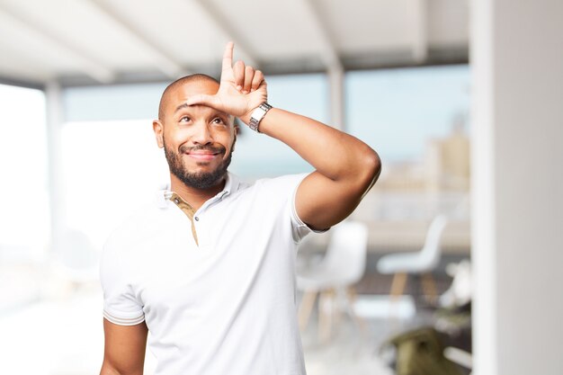 black businessman happy expression