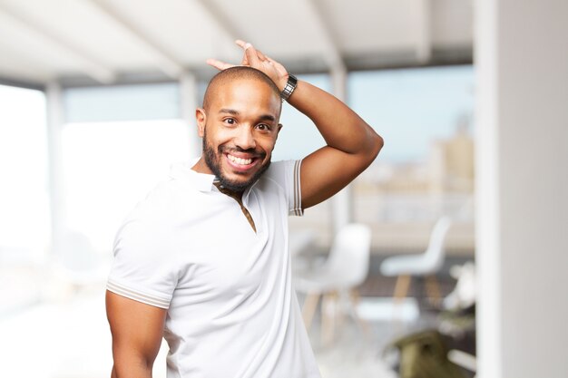 black businessman happy expression