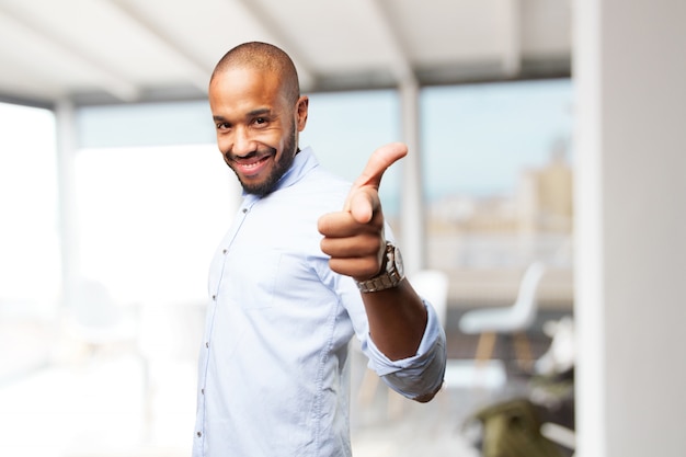 black businessman happy expression