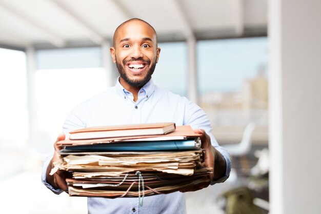 black businessman happy expression