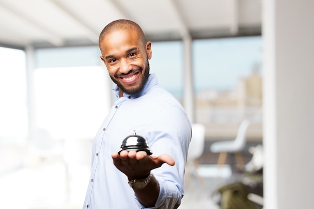 black businessman happy expression