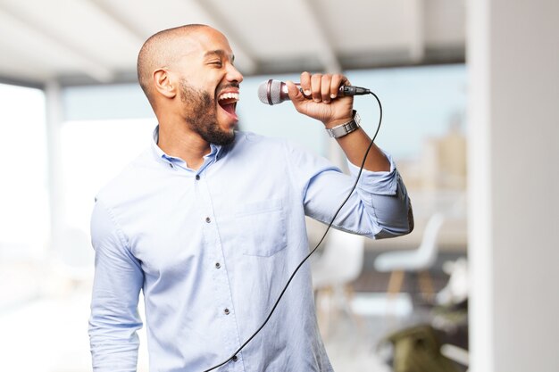 black businessman happy expression