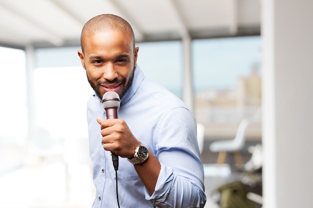 black businessman happy expression