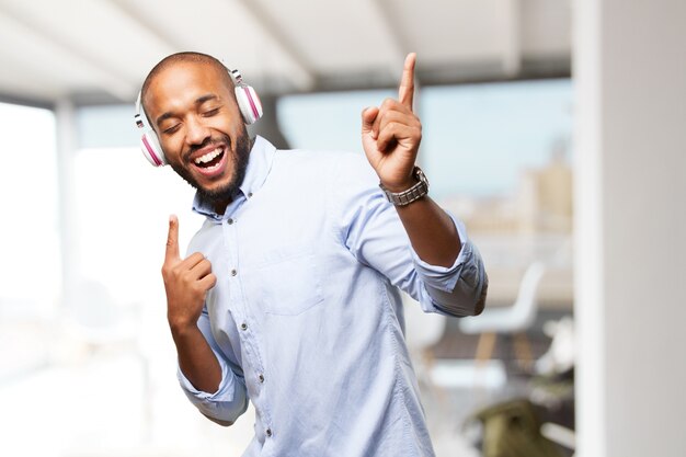 black businessman happy expression