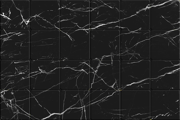 Black cracked marble floor tile texture