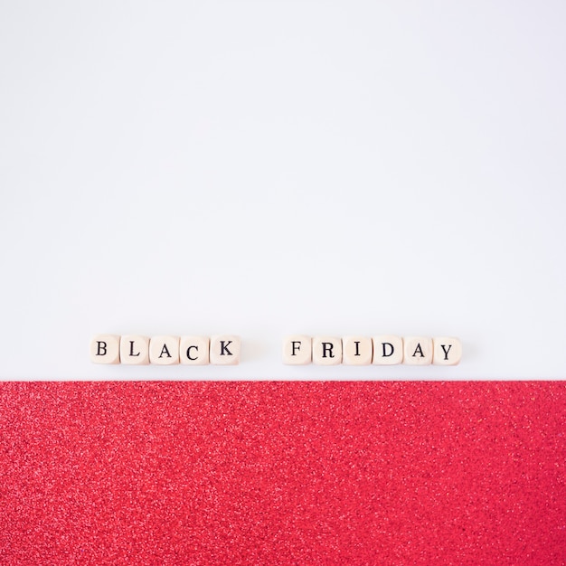 Free photo black friday inscription on small white cubes