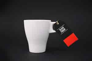 Free photo black friday label on mug