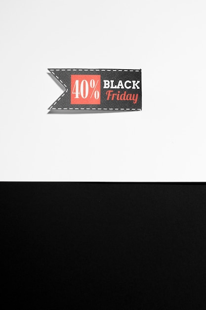 Free photo black friday label with sale offer