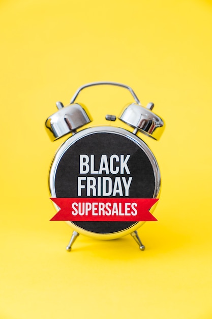 Free Photo black friday sales alarm clock