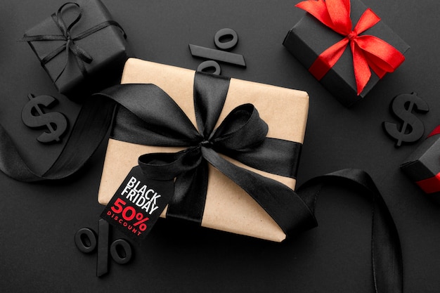 Free photo black friday sales assortment with gifts