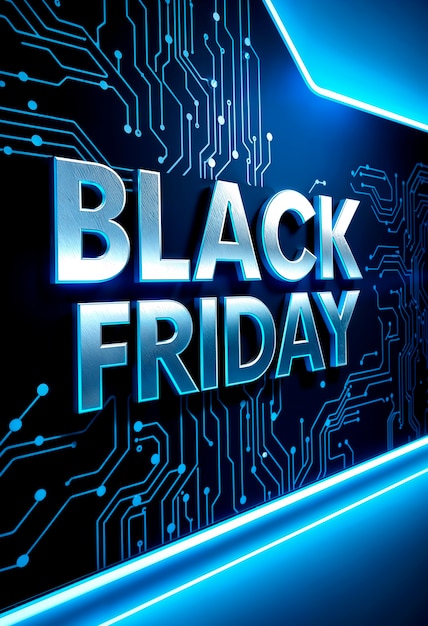 Free Photo black friday sales sign neon light