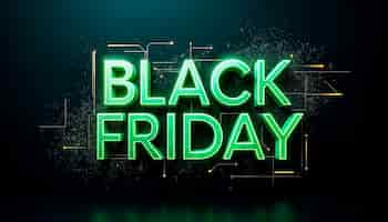 Free photo black friday sales sign neon light