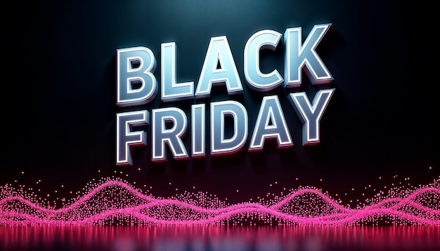 Free photo black friday sales sign neon light