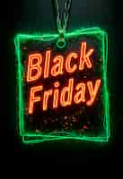 Free photo black friday sales sign neon light