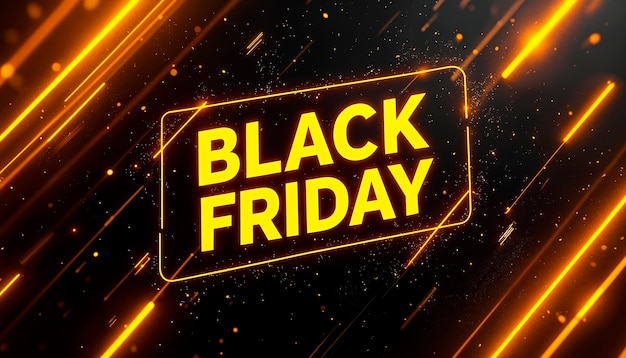 Free Photo black friday sales sign neon light