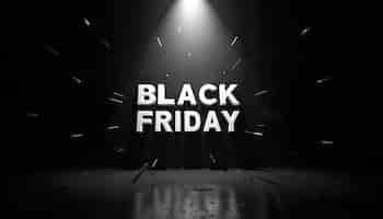 Free photo black friday sales sign neon light