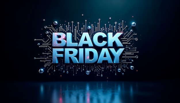 Free Photo black friday sales sign neon light