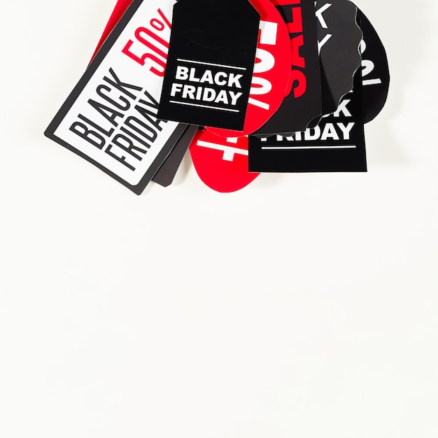 Free Photo black friday sales tags