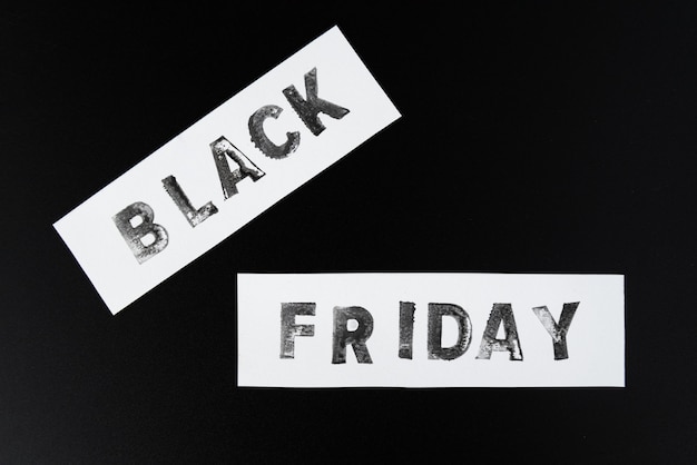 Free photo black friday text on dark background