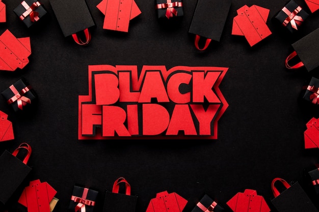 Free photo black friday written in red colors