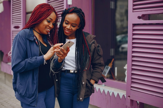 black girls in a city