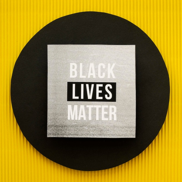 Free Photo black lives matter concept top view