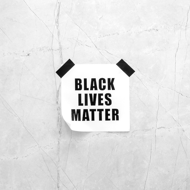 Black lives matter on concrete surface