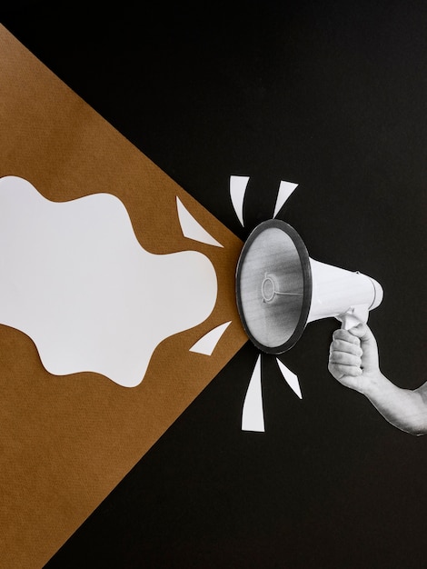 Free Photo black lives matter movement with megaphone