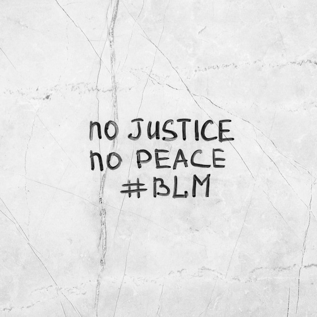 Free photo black lives matter with no justice no peace