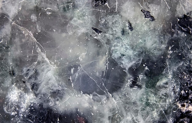 A black marble with a white background