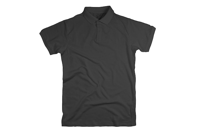 Free Photo black opened polo shirt over white surface