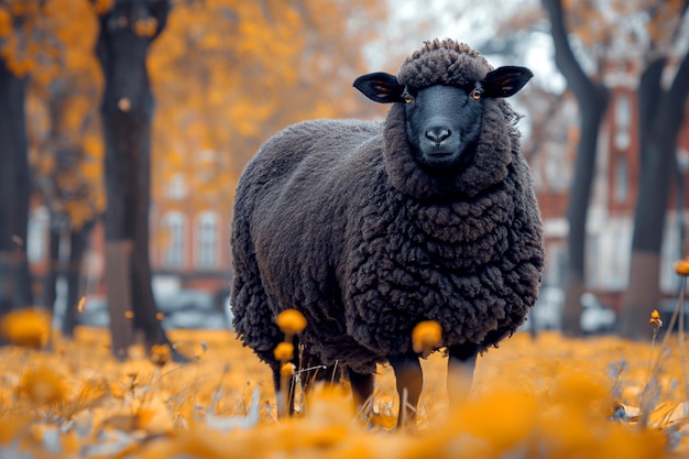 Black sheep portrait