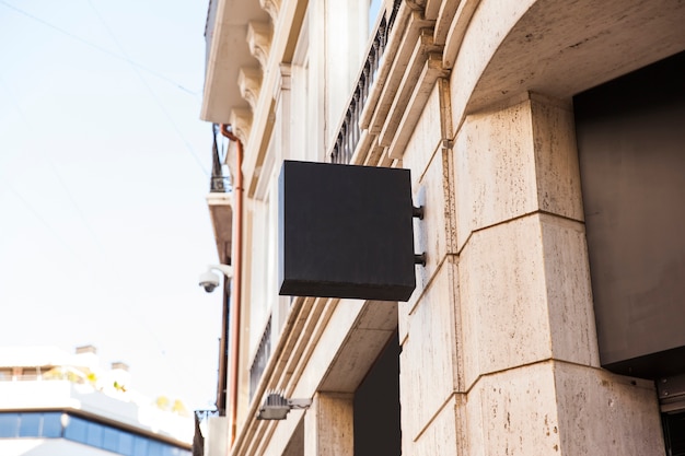 Free Photo black square sign